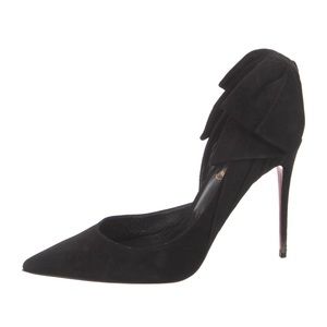 Christian Louboutin Suede D’Orsay Pumps - includes box